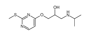 1-isopropylamino-3-(2-methylsulfanyl-pyrimidin-4-yloxy)-propan-2-ol结构式