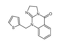 10-(thiophen-2-ylmethyl)-2,3-dihydroimidazo[2,1-b]quinazolin-5-one结构式