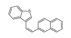3-(2-naphthalen-2-ylethenyl)-1-benzothiophene结构式
