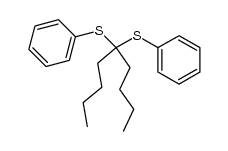 Di-n-butylketon-diphenyl-dithioacetal Structure