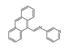 1-anthracen-9-yl-N-pyridin-3-ylmethanimine Structure