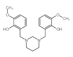 o-Cresol,a,a'-(dihydro-1,3(2H,4H)-pyrimidinediyl)bis[6-methoxy- (7CI,8CI) Structure
