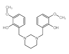 o-Cresol,a,a'-(dihydro-1,3(2H,4H)-pyrimidinediyl)bis[6-methoxy- (7CI,8CI)结构式