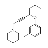 1-[4-(3-methylphenoxy)hept-2-ynyl]piperidine Structure