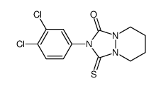 2-(3,4-dichlorophenyl)-3-sulfanylidene-5,6,7,8-tetrahydro-[1,2,4]triazolo[1,2-a]pyridazin-1-one结构式
