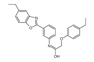 Acetamide, N-[3-(5-ethyl-2-benzoxazolyl)phenyl]-2-(4-ethylphenoxy)- (9CI) structure