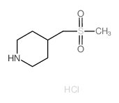 4-((Methylsulfonyl)methyl)piperidine hydrochloride Structure