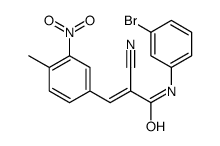 (Z)-N-(3-bromophenyl)-2-cyano-3-(4-methyl-3-nitrophenyl)prop-2-enamide结构式