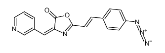 2-[2-(4-azidophenyl)ethenyl]-4-(pyridin-3-ylmethylidene)-1,3-oxazol-5-one Structure