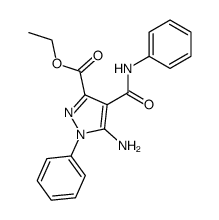 5-amino-1-phenyl-4-phenylcarbamoyl-1H-pyrazole-3-carboxylic acid ethyl ester结构式