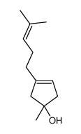 1-methyl-3-(4-methylpent-3-enyl)cyclopent-3-en-1-ol结构式