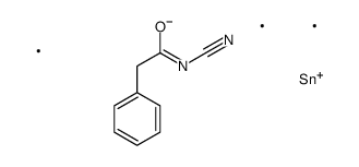 N-cyano-2-phenyl-N-trimethylstannylacetamide Structure