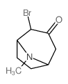 2-bromo-8-methyl-8-azabicyclo[3.2.1]octan-3-one结构式