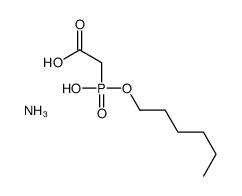 ((Hexyloxy)hydroxyphosphinyl)acetic acid monoammonium salt structure