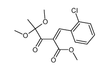 methyl 4,4-dimethoxy-2-(2-chlorobenzylidene)-3-oxopentanoate结构式