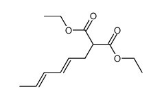 2-Ethoxycarbonyl-octa-4,6-dien-1-saeure-ethylester结构式