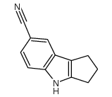 1,2,3,4-tetrahydrocyclopenta[b]indole-7-carbonitrile结构式