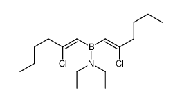 N-[bis(2-chlorohex-1-enyl)boranyl]-N-ethylethanamine Structure