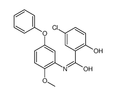 5-chloro-2-hydroxy-N-(2-methoxy-5-phenoxyphenyl)benzamide结构式