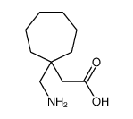 1-(aminomethyl)cycloheptaneacetic acid structure