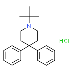 1-tert-butyl-4,4-diphenylpiperidinium chloride结构式