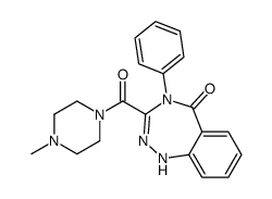 3-(4-methylpiperazine-1-carbonyl)-4-phenyl-1H-1,2,4-benzotriazepin-5-one结构式