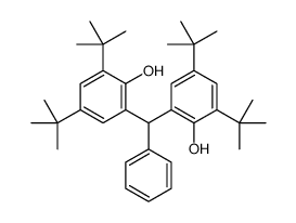 2,4-ditert-butyl-6-[(3,5-ditert-butyl-2-hydroxyphenyl)-phenylmethyl]phenol结构式