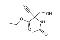 2-acetylamino-2-cyano-3-hydroxy-propionic acid ethyl ester结构式