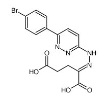 2-[[6-(4-bromophenyl)pyridazin-3-yl]hydrazinylidene]pentanedioic acid结构式