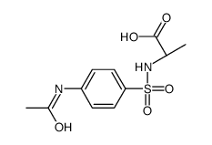 (2S)-2-[(4-acetamidophenyl)sulfonylamino]propanoic acid结构式