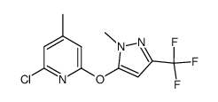 2-chloro-4-methyl-6-(1-methyl-3-trifluoromethyl-pyrazol-5-yl-oxy)pyridine Structure