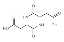 2-[5-(carboxymethyl)-3,6-dioxo-piperazin-2-yl]acetic acid结构式