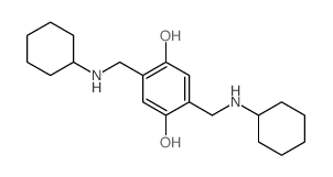 2,5-bis[(cyclohexylamino)methyl]benzene-1,4-diol structure