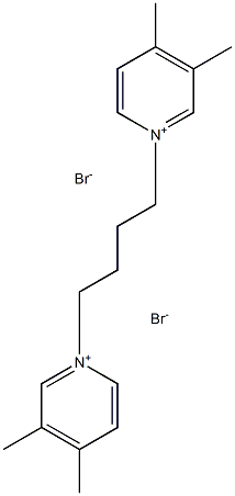 1,1'-tetramethylenebis(3,4-dimethylpyridinium bromide) Structure