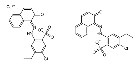 Benzenesulfonic acid, 5-chloro-4-ethyl-2-(2-hydroxy-1-naphthalenyl)azo-, calcium salt (2:1)结构式