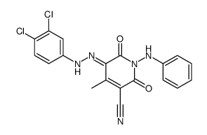5-[(3,4-二氯苯基)偶氮]-1,2-二氢-6-羟-4-甲基-2-氧代-1-苯氨基-3-吡啶腈结构式