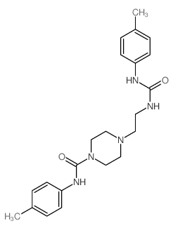 1-Piperazinecarboxamide,N-(4-methylphenyl)-4-[2-[[[(4-methylphenyl)amino]carbonyl]amino]ethyl]- Structure