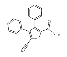 5-cyano-3,4-diphenylthiophene-2-carboxamide structure