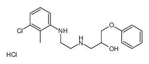 1-[2-(3-chloro-2-methylanilino)ethylamino]-3-phenoxypropan-2-ol,hydrochloride Structure