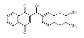 1,4-Naphthalenedione,2-[(3,4-diethoxyphenyl)hydroxymethyl]- Structure