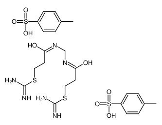 [3-[(3-carbamimidoylsulfanylpropanoylamino)methylamino]-3-oxopropyl] carbamimidothioate,4-methylbenzenesulfonic acid Structure