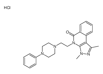 1,3-dimethyl-4-[2-(4-phenylpiperazin-1-yl)ethyl]pyrazolo[3,4-c]isoquinolin-5-one,hydrochloride Structure
