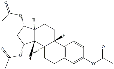 Estra-1,3,5(10)-triene-3,15β,17β-triol triacetate Structure