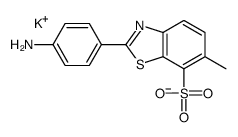 potassium,2-(4-aminophenyl)-6-methyl-1,3-benzothiazole-7-sulfonate结构式