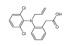 o-(N-allyl-2,6-dichloroanilino)phenylacetic acid结构式