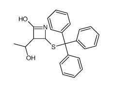 3-(1-hydroxyethyl)-4-tritylsulfanylazetidin-2-one Structure