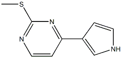 2-methylsulfanyl-4-(1H-pyrrol-3-yl)pyrimidine结构式