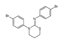 N,3-bis(4-bromophenyl)-1,3-thiazinan-2-imine结构式