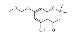 2,3-dihydro-5-hydroxy-7-(methoxymethoxy)-2,2-dimethyl-4H-1-benzopyran-4-one结构式