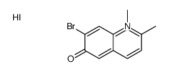 7-bromo-1,2-dimethylquinolin-1-ium-6-ol,iodide Structure